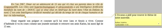Commentaire LibreOffice 2
