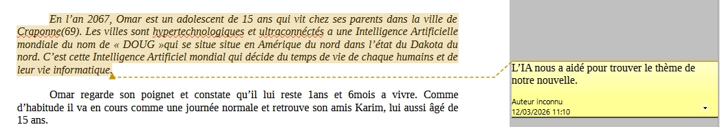 Commentaire LibreOffice 2