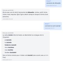 Aides pour l'orthographe et la conjugaison